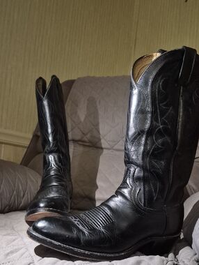 Dan Post Black Leather Western Cowboy Boots for Womans